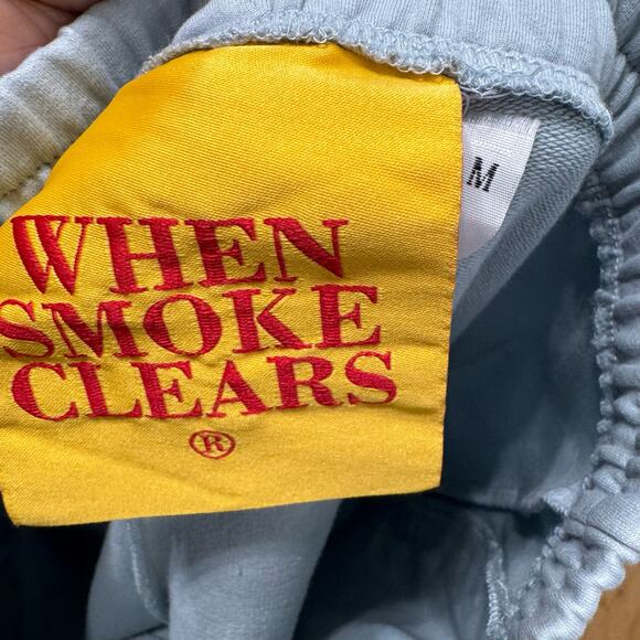 When Smoke Clears Women's Sweatpants Embroidered Light Blue Medium Streetwear M - Picture 9 of 9